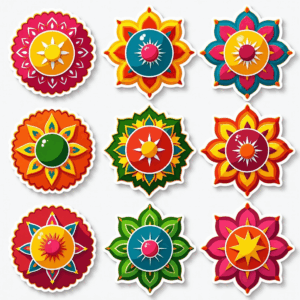 Mandalas & Rangoli - Sticker Sheet v6